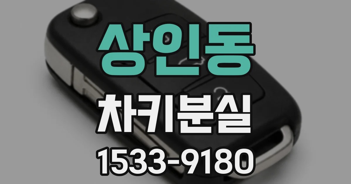 상인동 차키분실