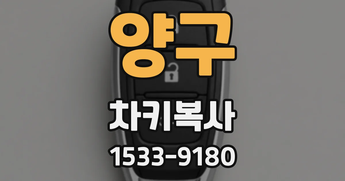 양구 차키복사