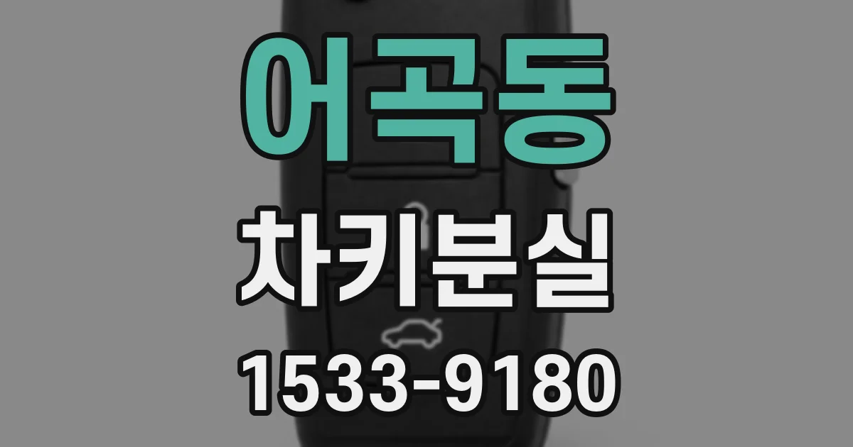 어곡동 차키분실