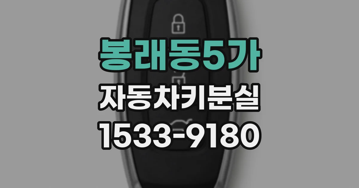 봉래동5가 자동차키분실
