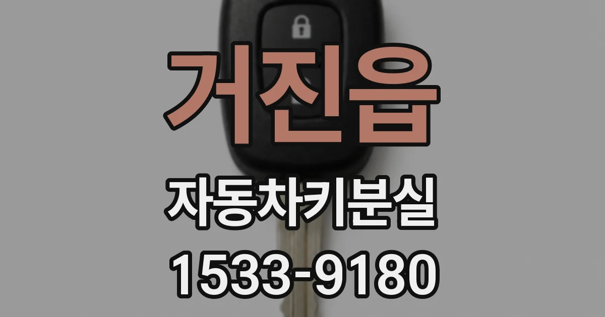 거진읍 자동차키분실