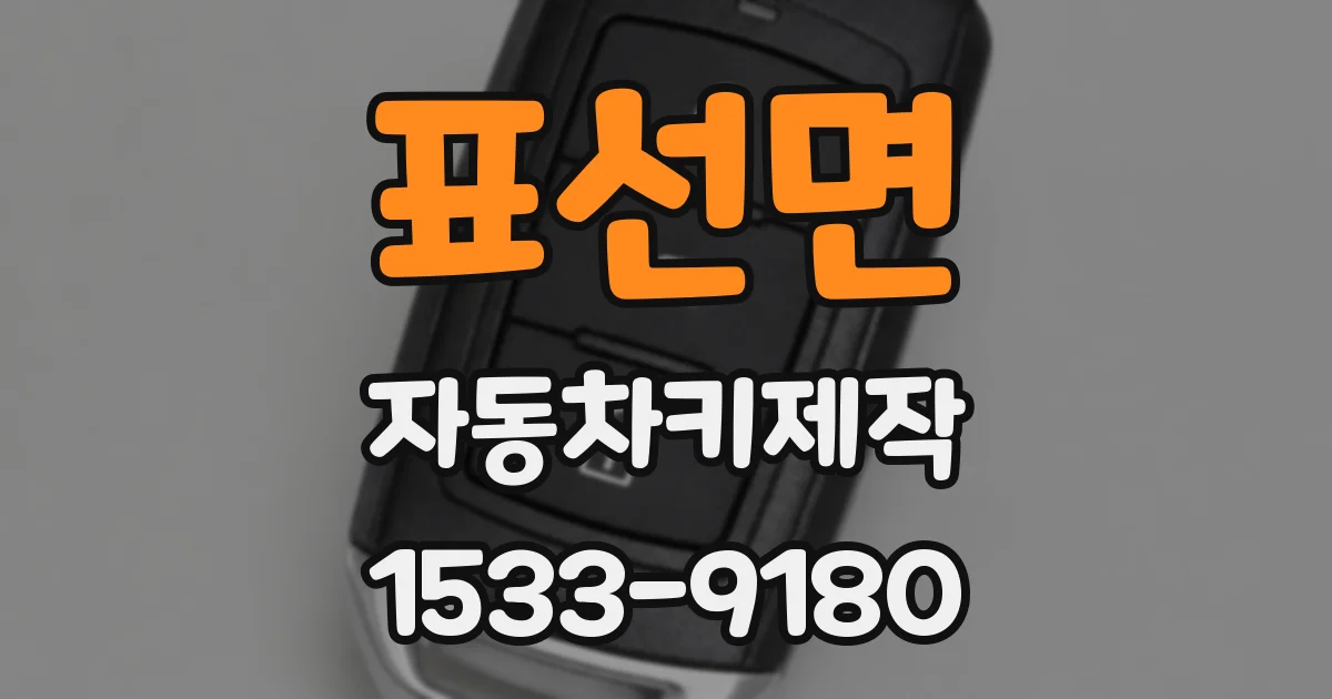 표선면 자동차키제작
