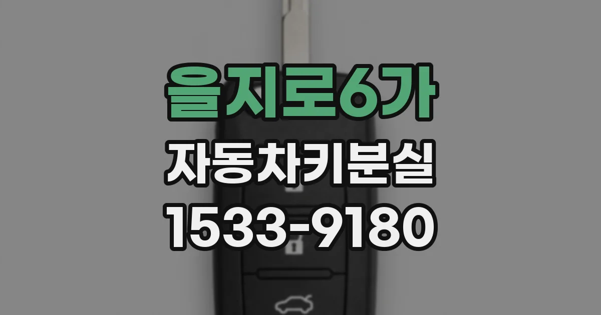 을지로6가 자동차키분실