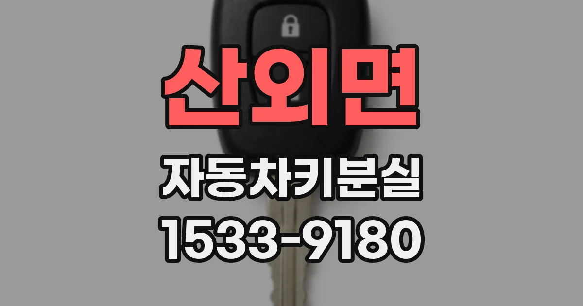 산외면 자동차키분실