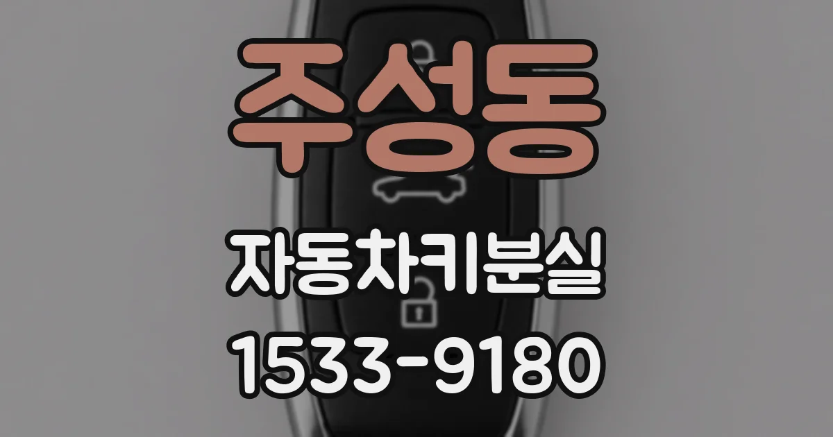 주성동 자동차키분실