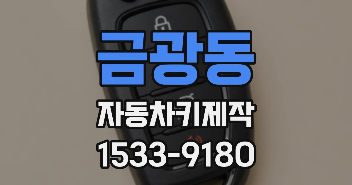 금광동 자동차키제작