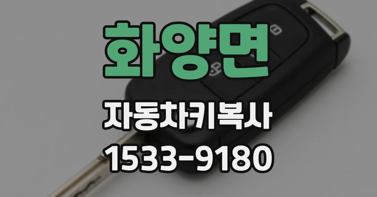 화양면 자동차키복사