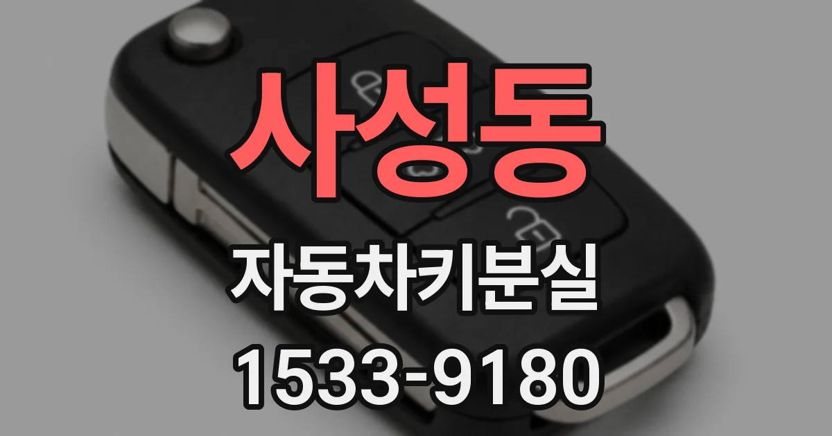사성동 자동차키분실