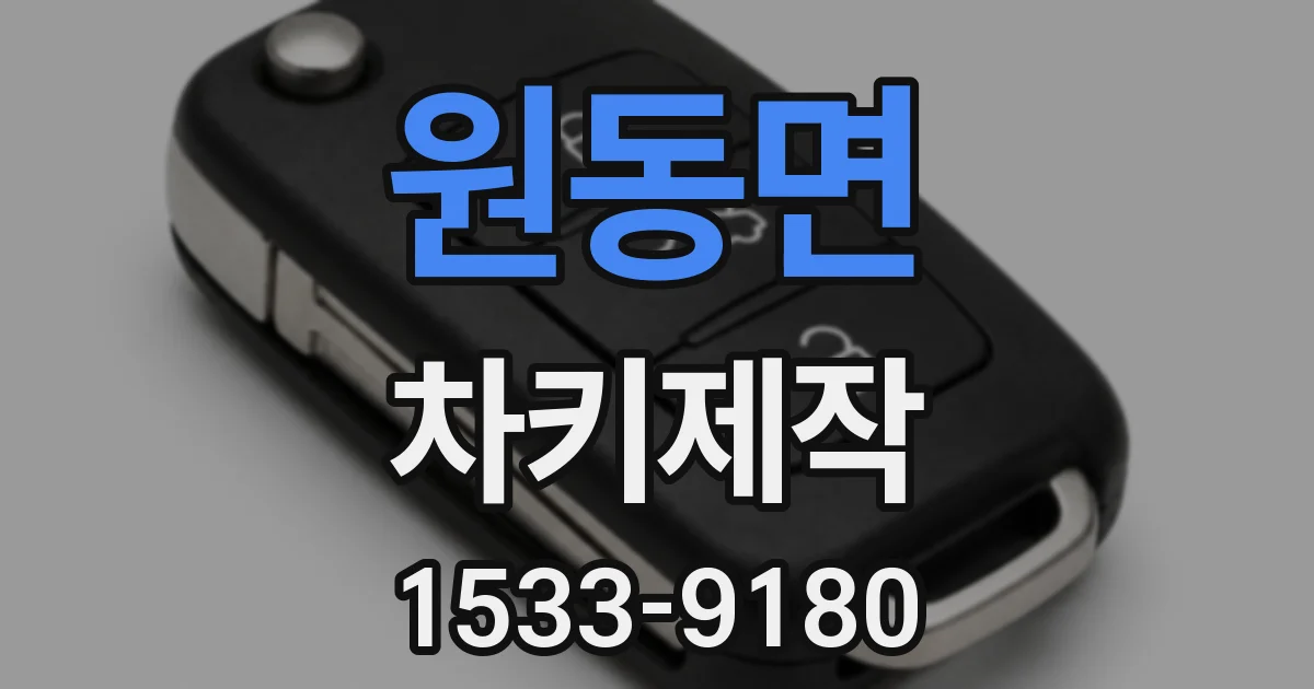 원동면 차키제작
