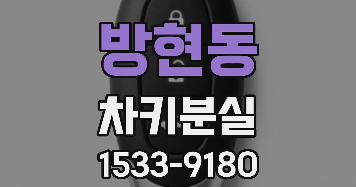 방현동 차키분실