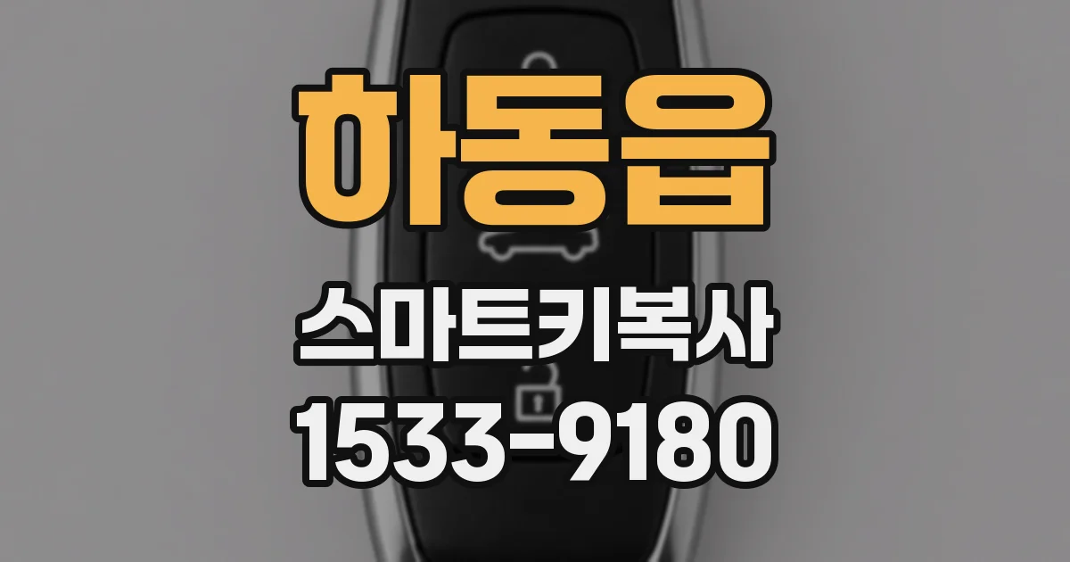 하동읍 스마트키복사