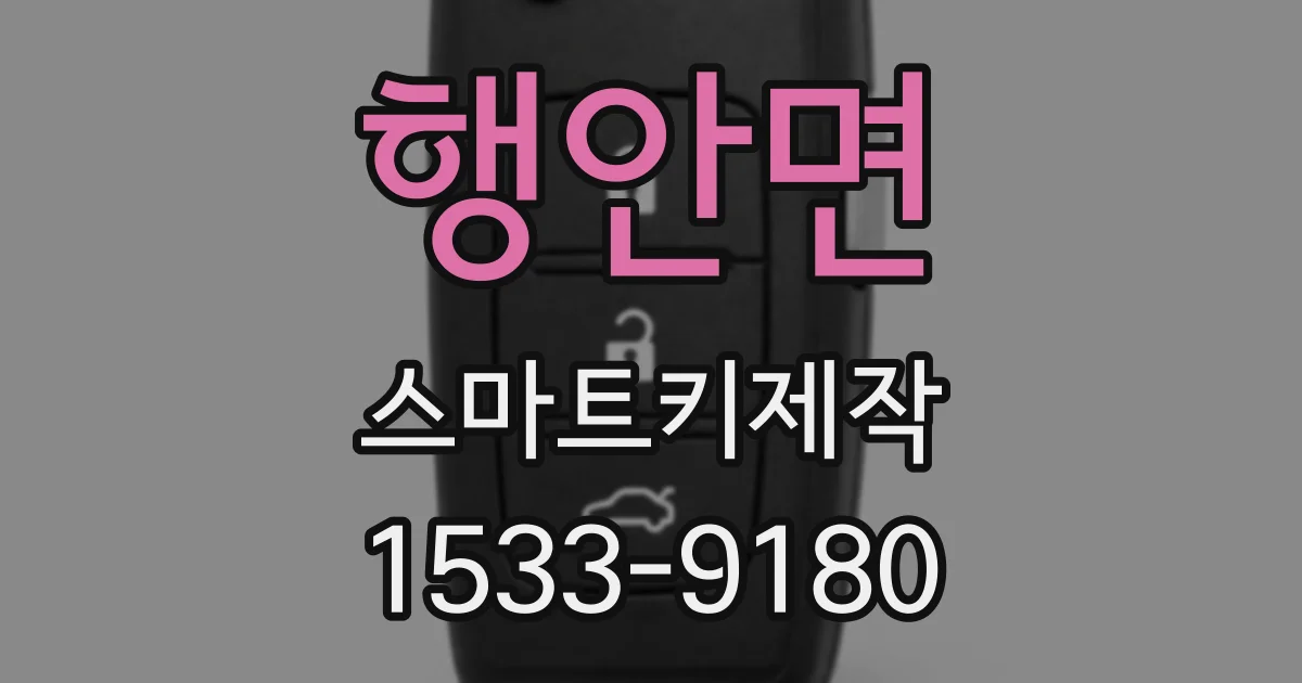 행안면 스마트키제작