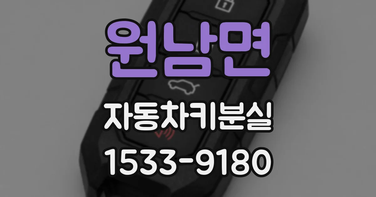 원남면 자동차키분실