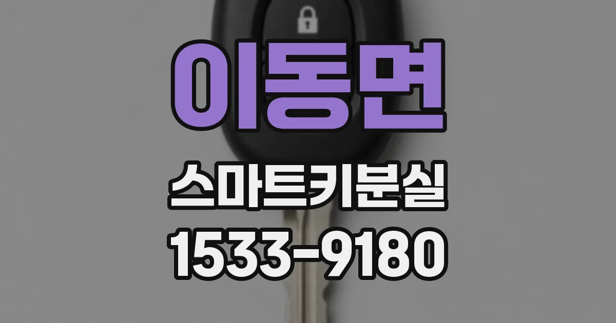 이동면 스마트키분실