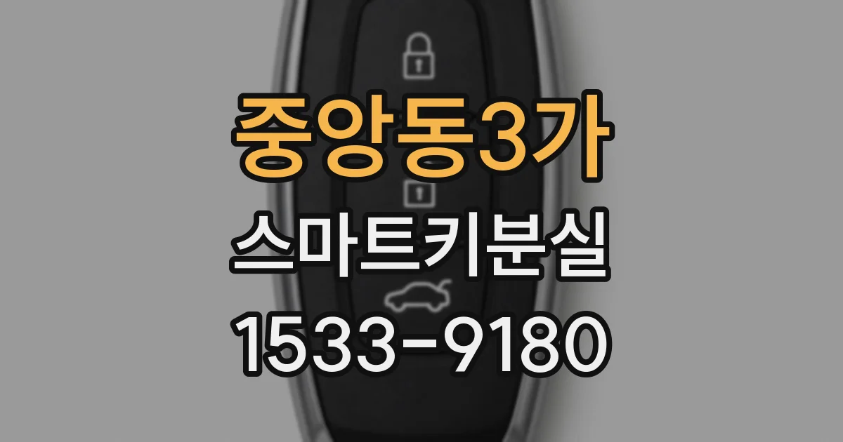 중앙동3가 스마트키분실