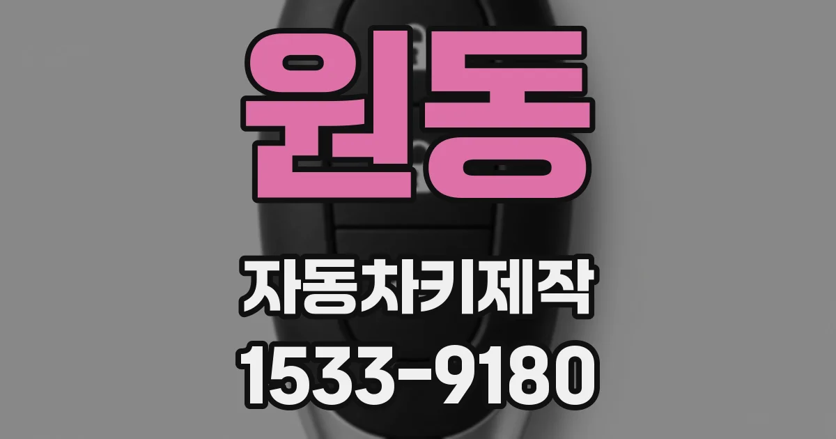 원동 자동차키제작