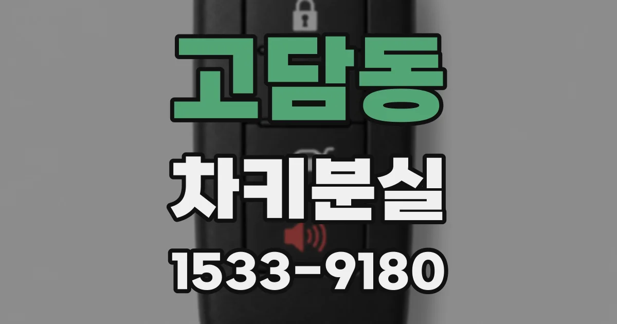 고담동 차키분실