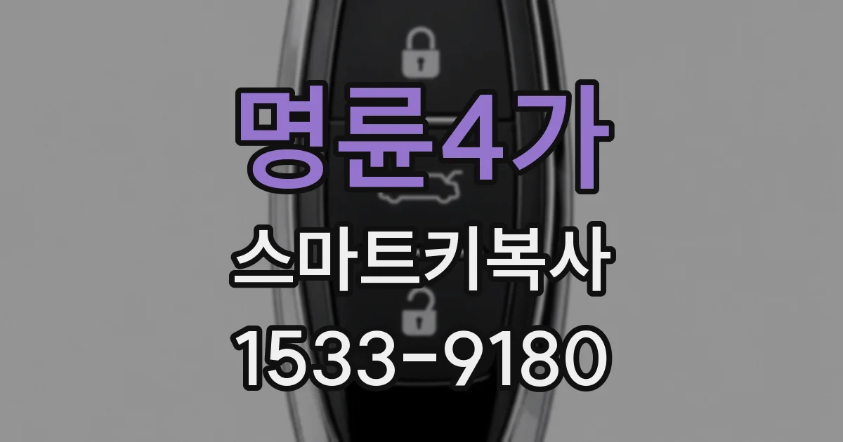 명륜4가 스마트키복사