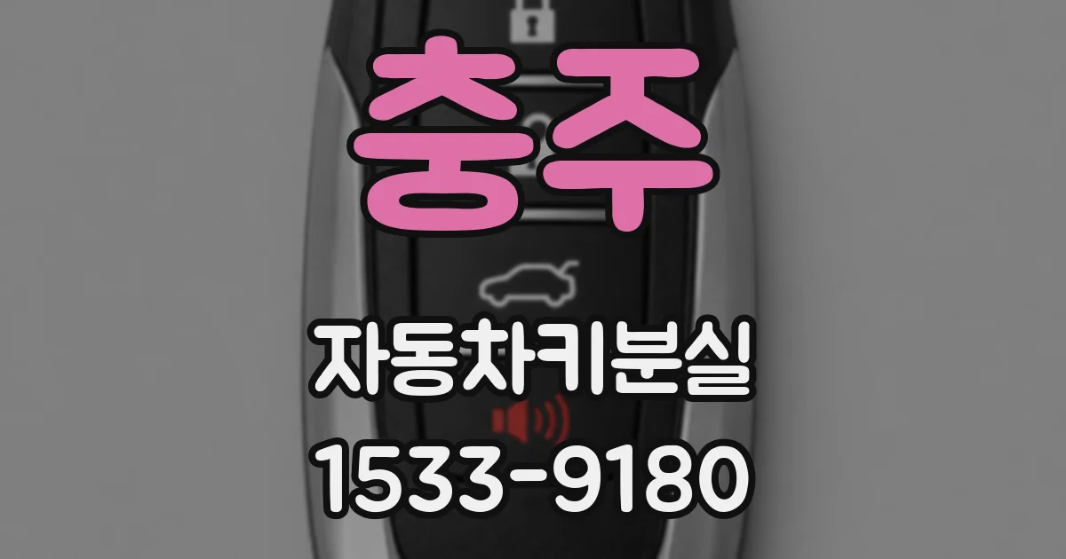 충주 자동차키분실