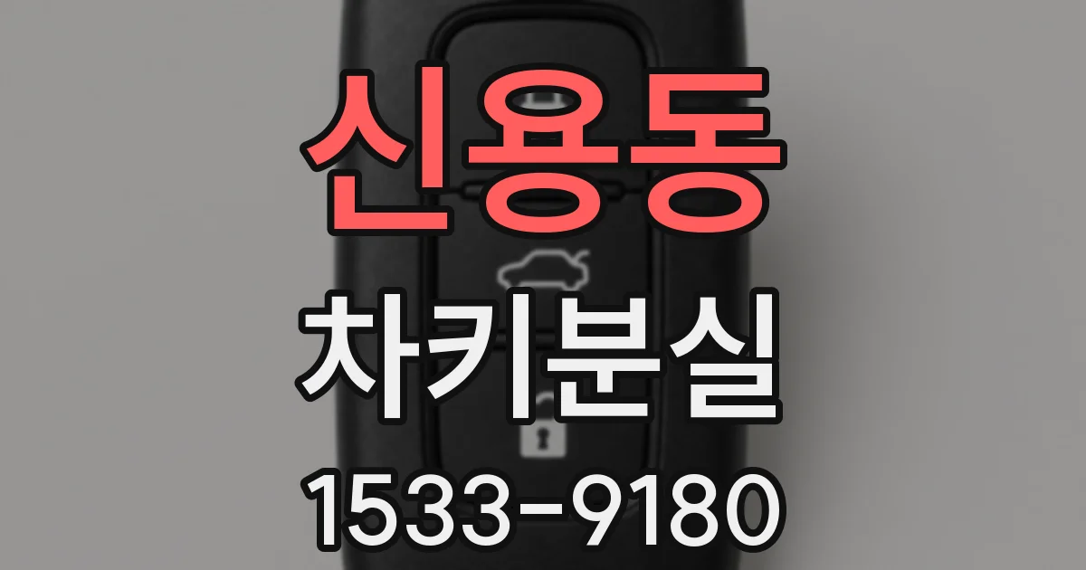신용동 차키분실