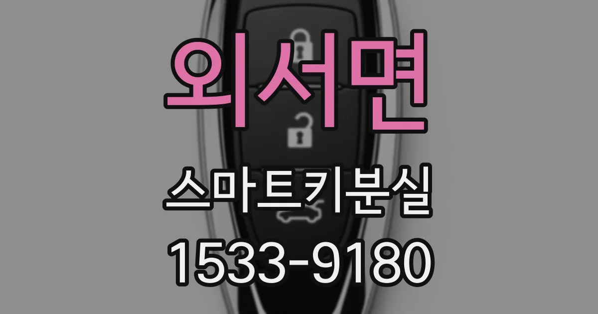 외서면 스마트키분실