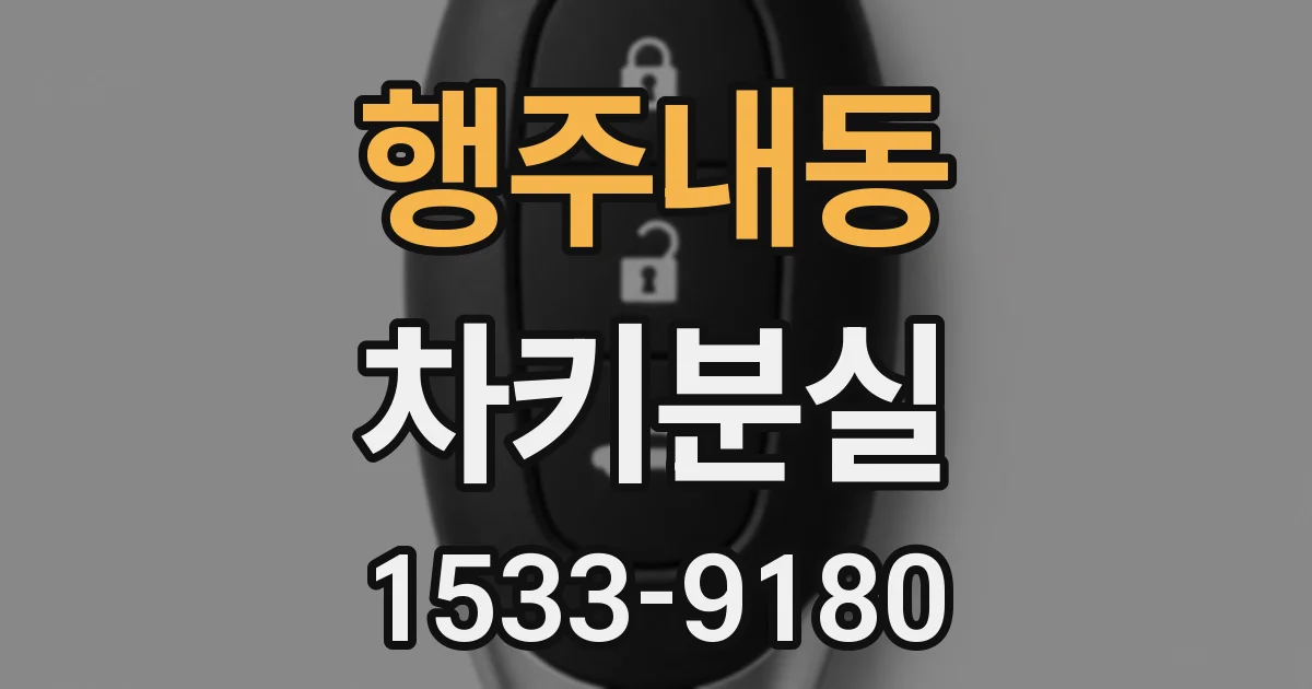 행주내동 차키분실