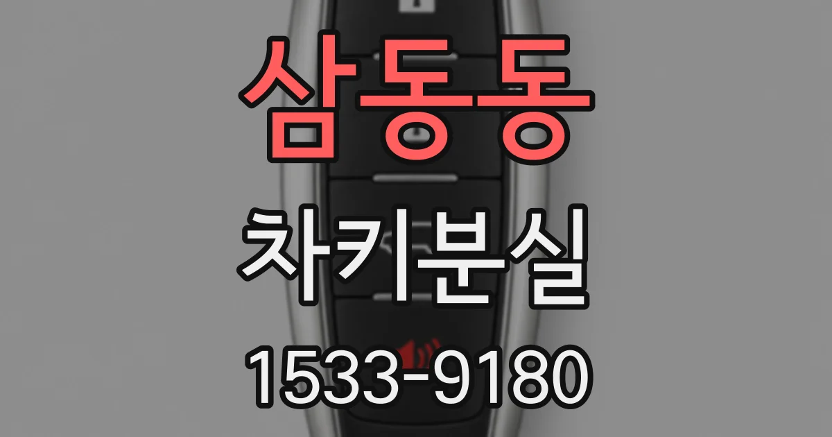 삼동동 차키분실