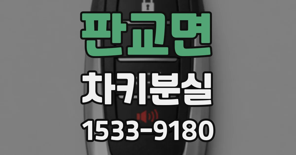 판교면 차키분실
