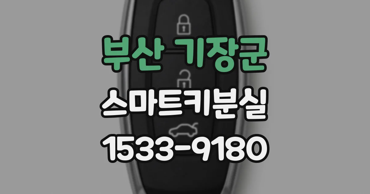 부산 기장군 스마트키분실