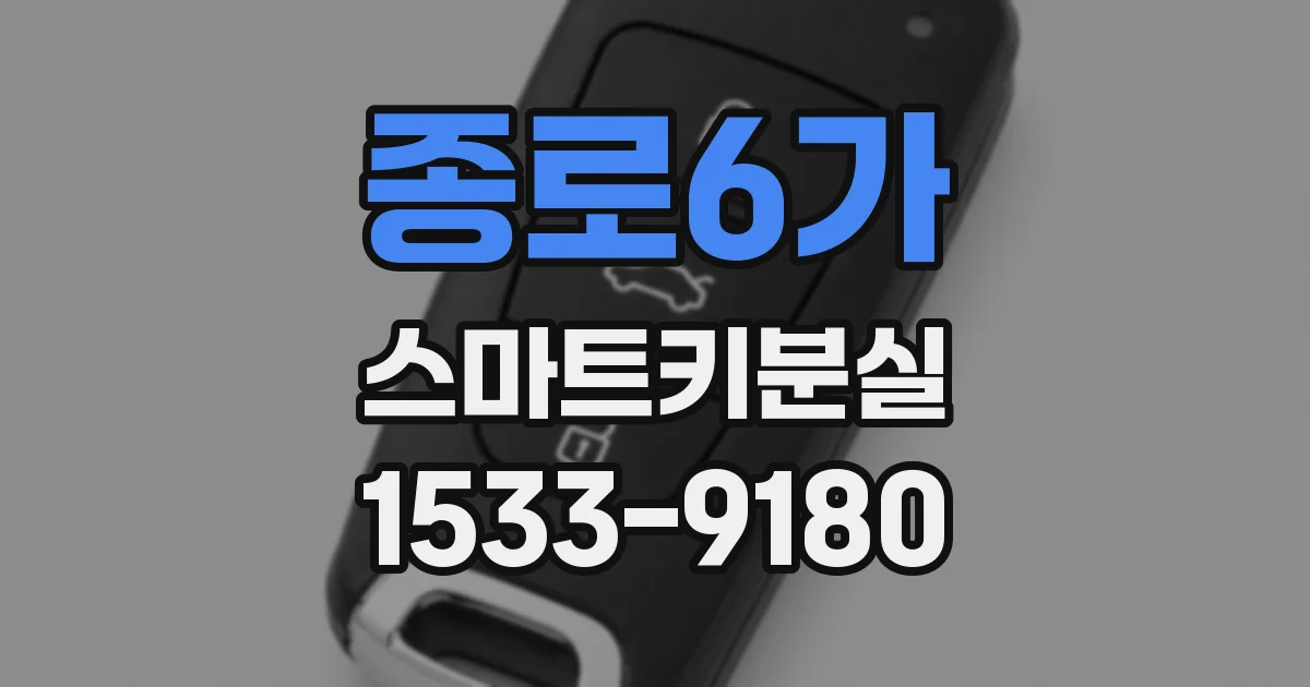 종로6가 스마트키분실