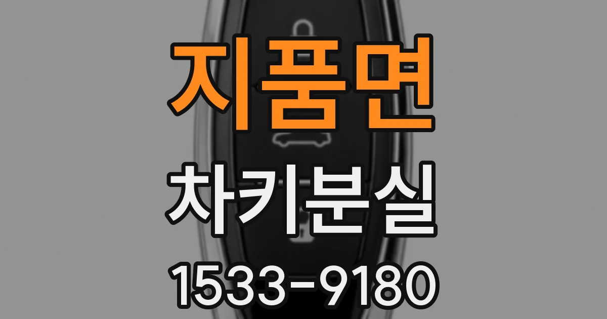 지품면 차키분실