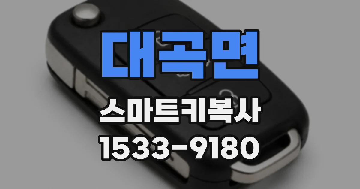 대곡면 스마트키복사