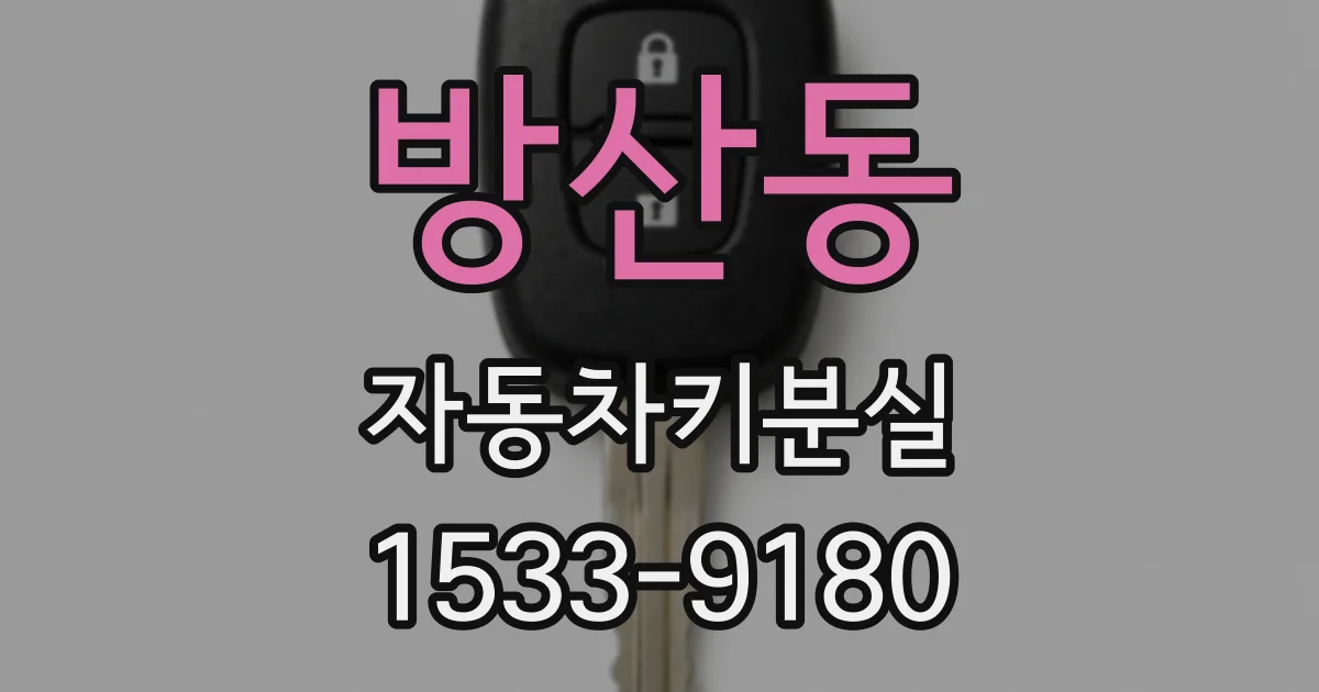 방산동 자동차키분실