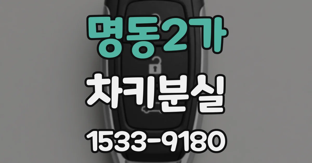 명동2가 차키분실