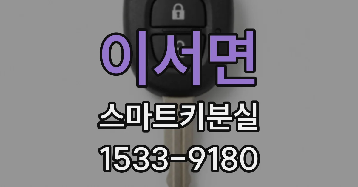 이서면 스마트키분실