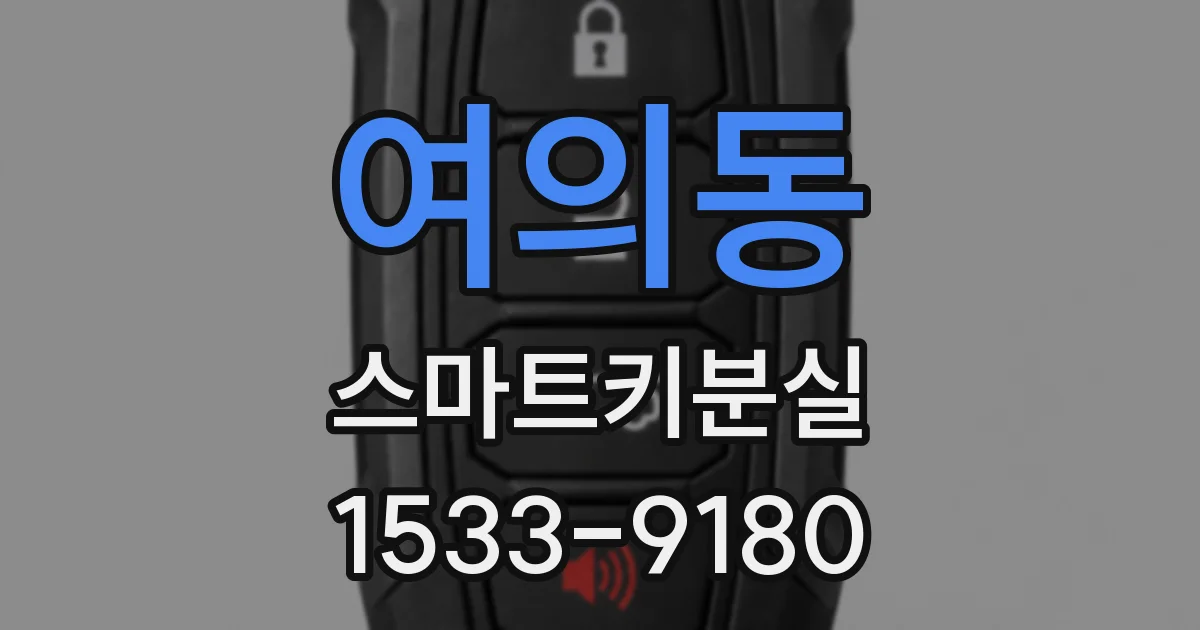 여의동 스마트키분실