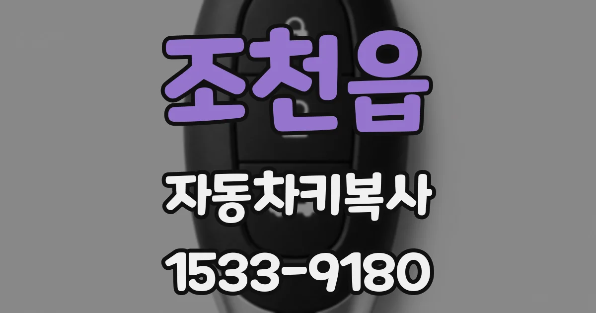조천읍 자동차키복사