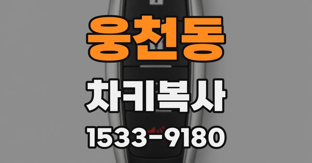 웅천동 차키복사