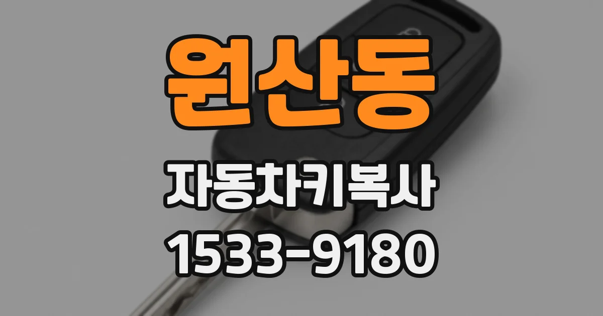 원산동 자동차키복사