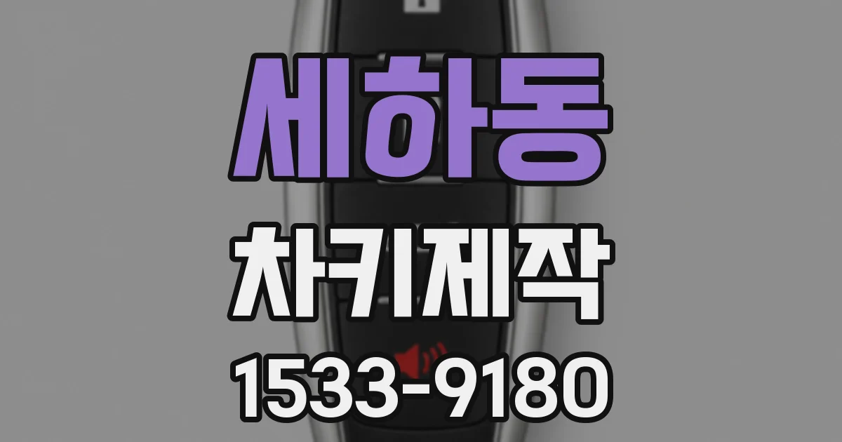 세하동 차키제작