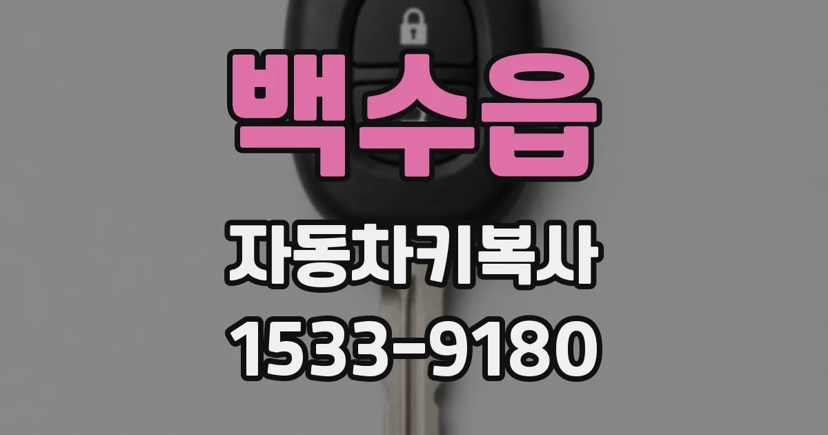 백수읍 자동차키복사