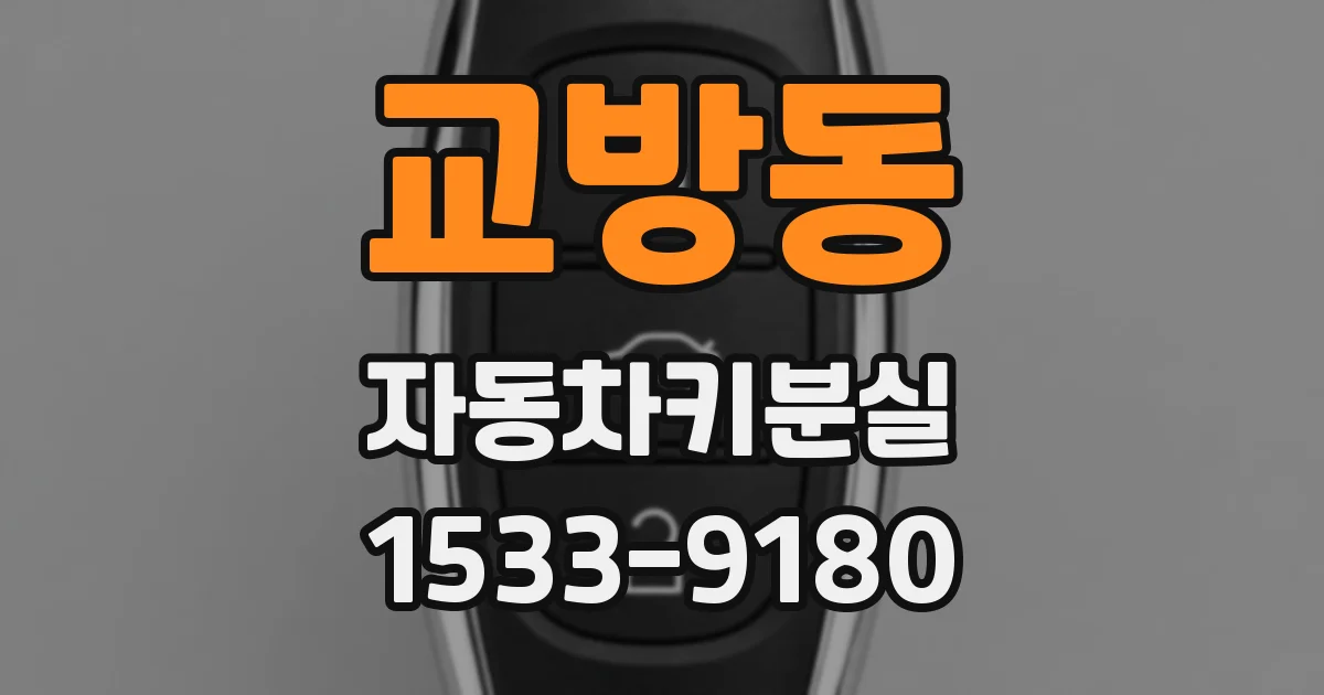 교방동 자동차키분실