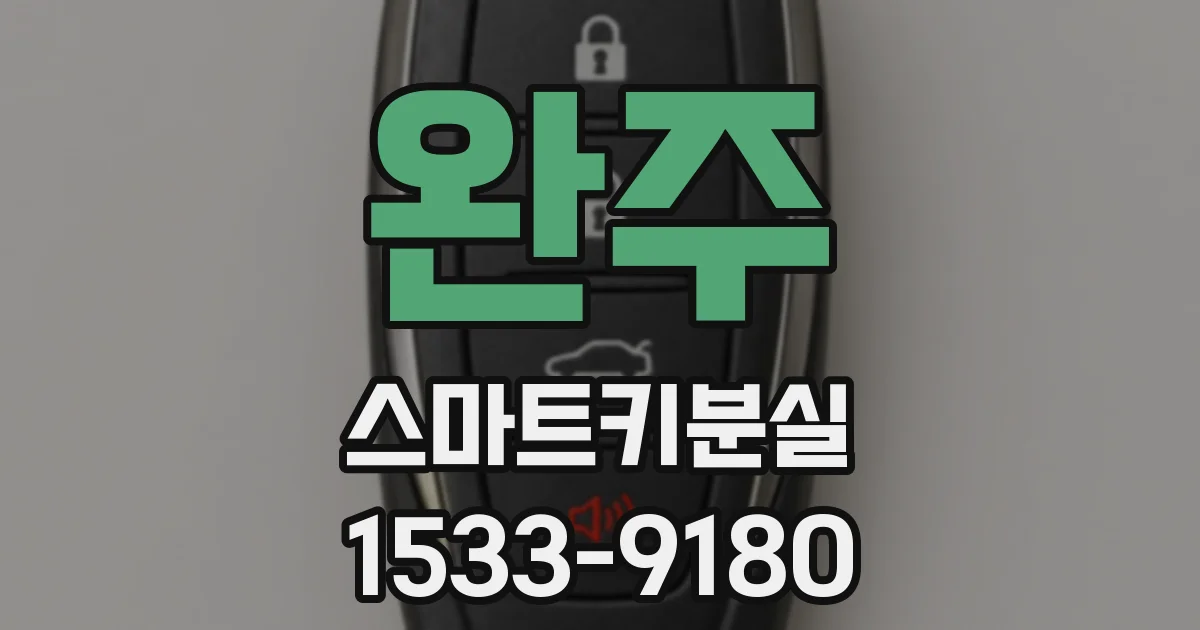 완주 스마트키분실
