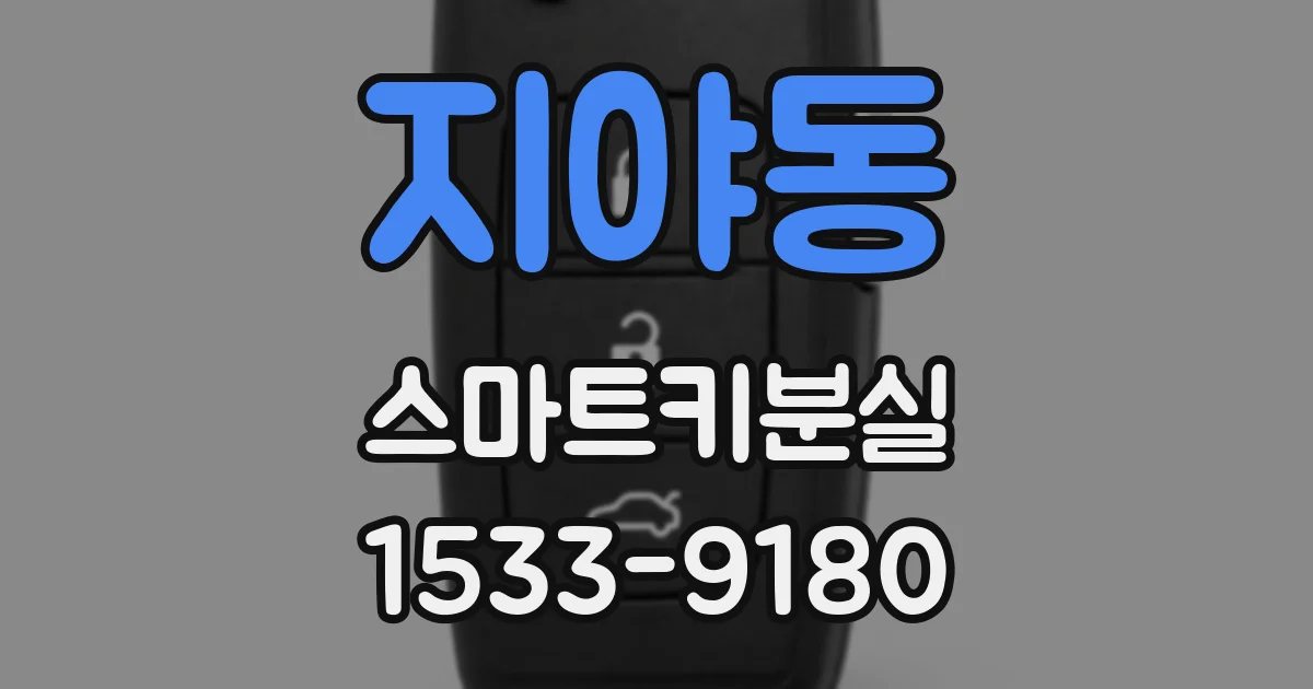 지야동 스마트키분실
