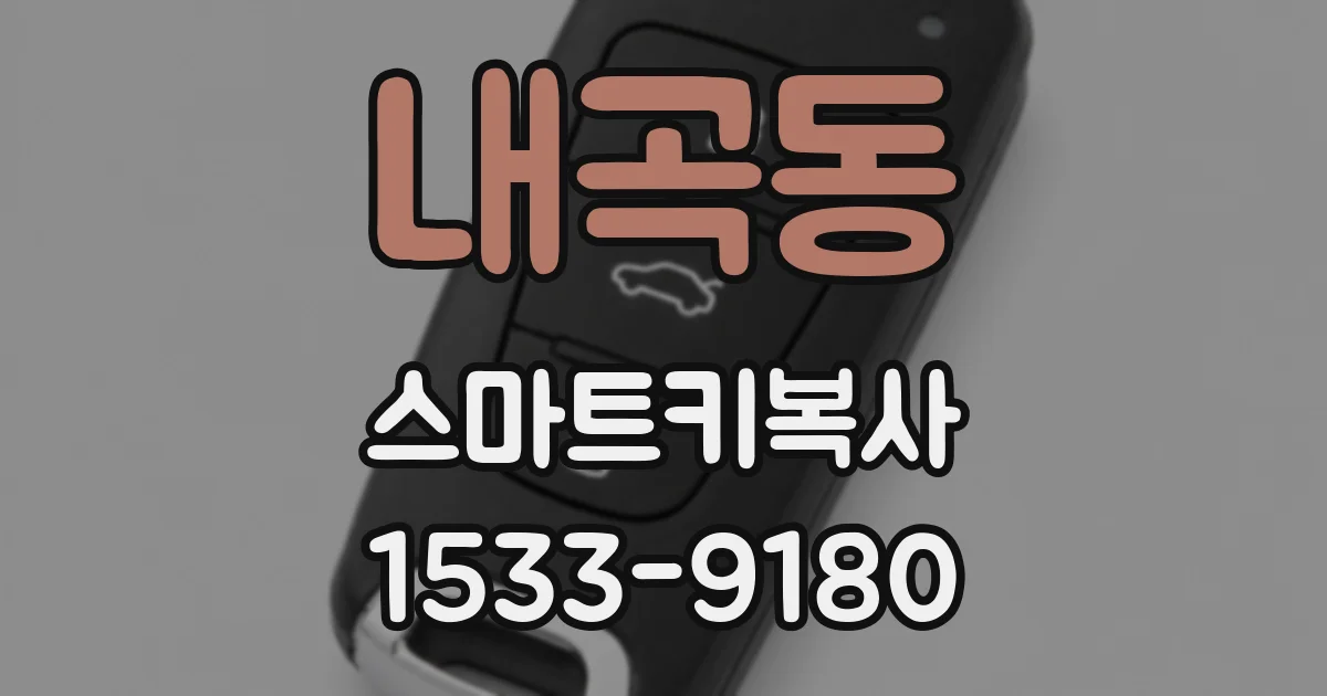 내곡동 스마트키복사