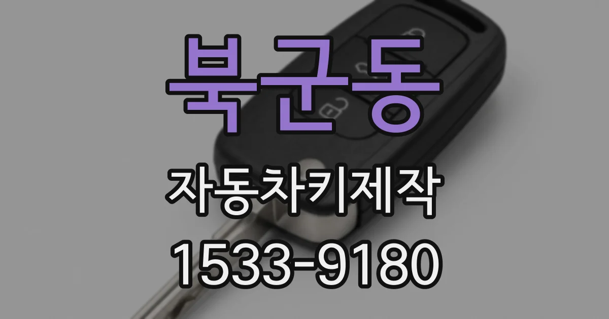 북군동 자동차키제작