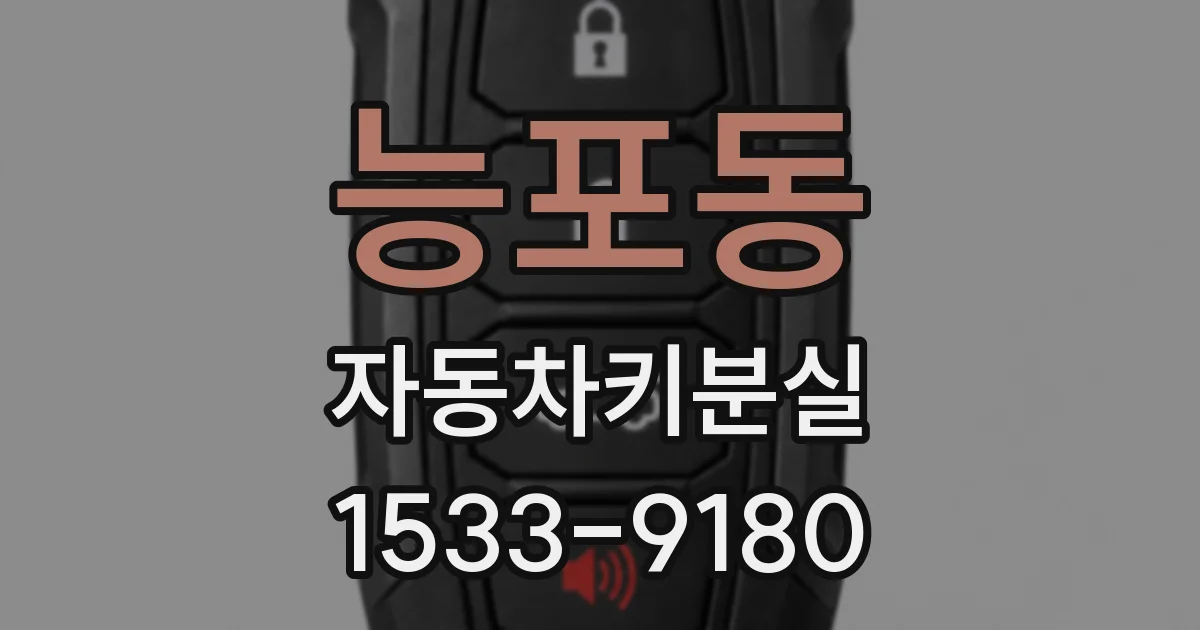 능포동 자동차키분실