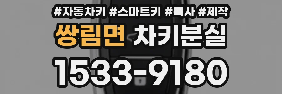 쌍림면 차키분실