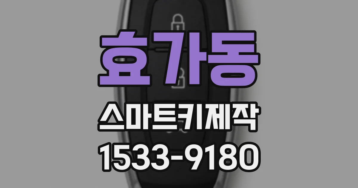 효가동 스마트키제작