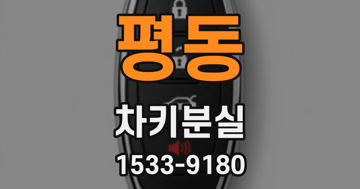 평동 차키분실